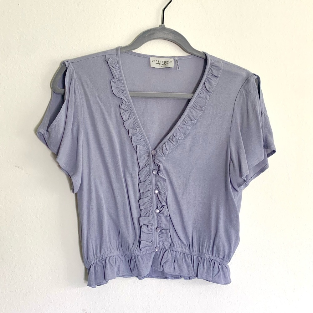 Lavender Ruffle Top